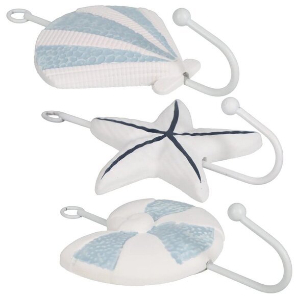 3 Shore living coastal Beach theme wall hooks - Picture 2 of 5
